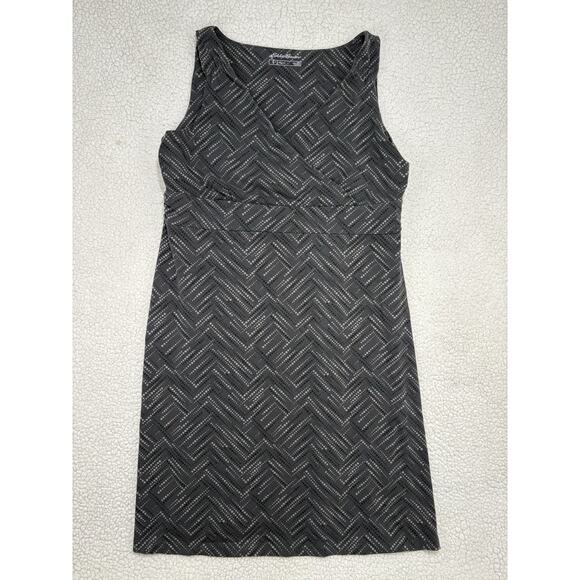 Eddie Bauer Travex Dress 2XL Gray Sleeveless Crossover Surplice Athletic Stretch - Picture 1 of 6